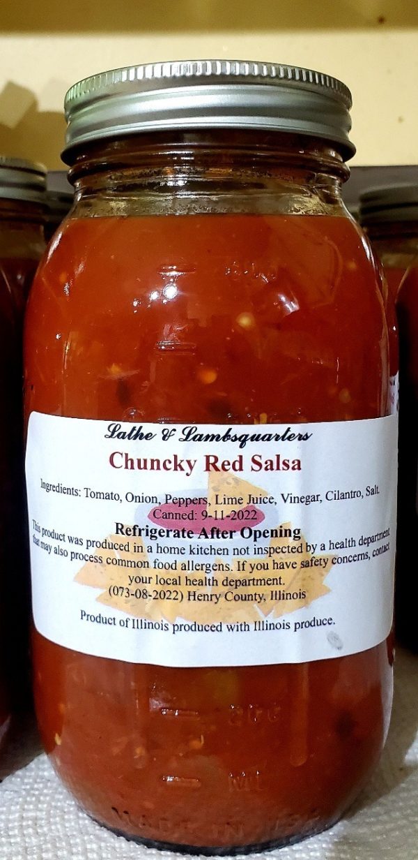 Salsa, Red Hot Salsa - 32oz Jar - Lathe & Lambsquarters