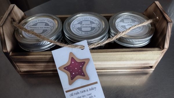 Jelly, Gift Box - three 4 oz jellies, 1 wooden box, gift tag - Old Paths Farm